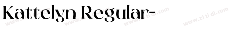 Kattelyn Regular字体转换